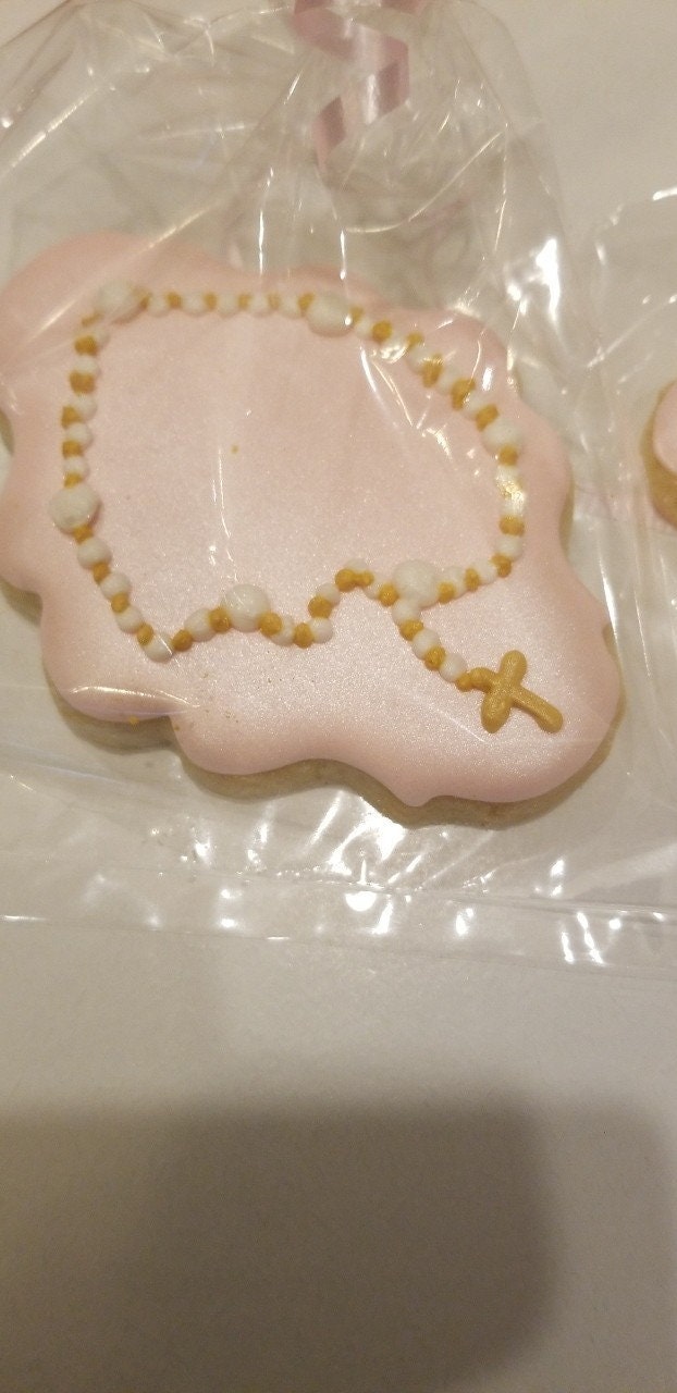 Baptism of Communion Cookies One Dozen (12) - Ladybug bake shop