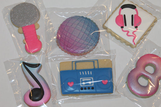 Disco Party Birthday Cookies  one dozen (12) - Ladybug bake shop