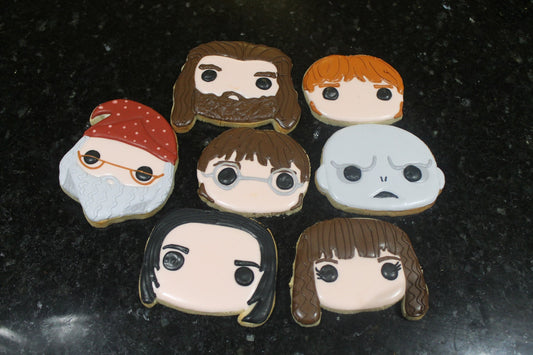 Harry potter cookies (Inspired by Harry Potter) One Dozen 12 - Ladybug bake shop
