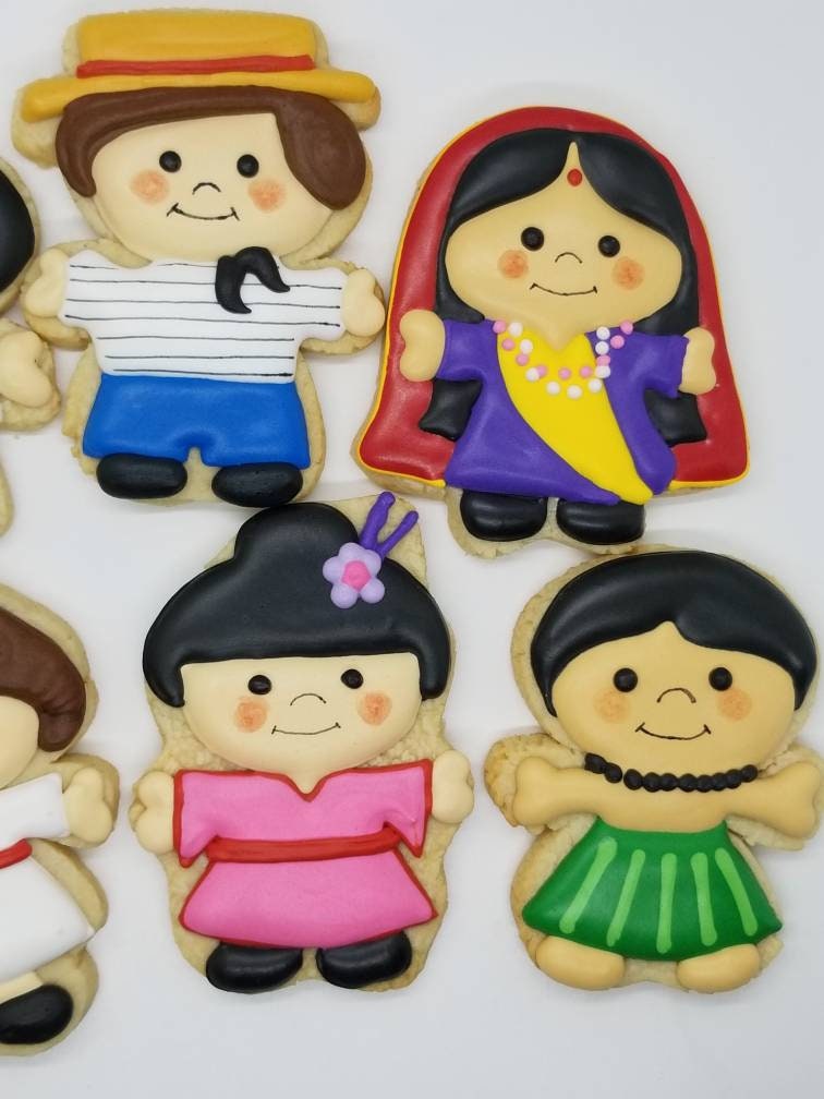 Its a small world inspired cookies One Dozen (12) - Ladybug bake shop