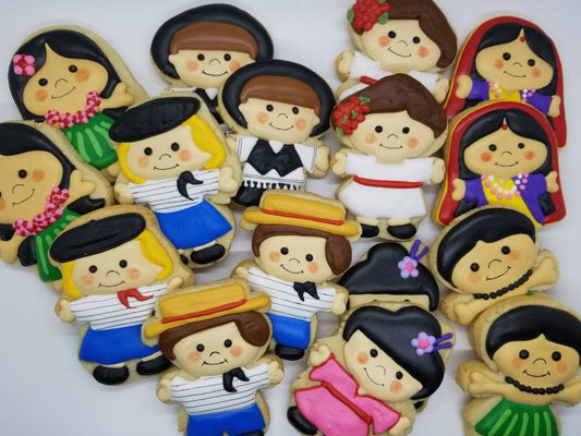 Its a small world inspired cookies One Dozen (12) - Ladybug bake shop