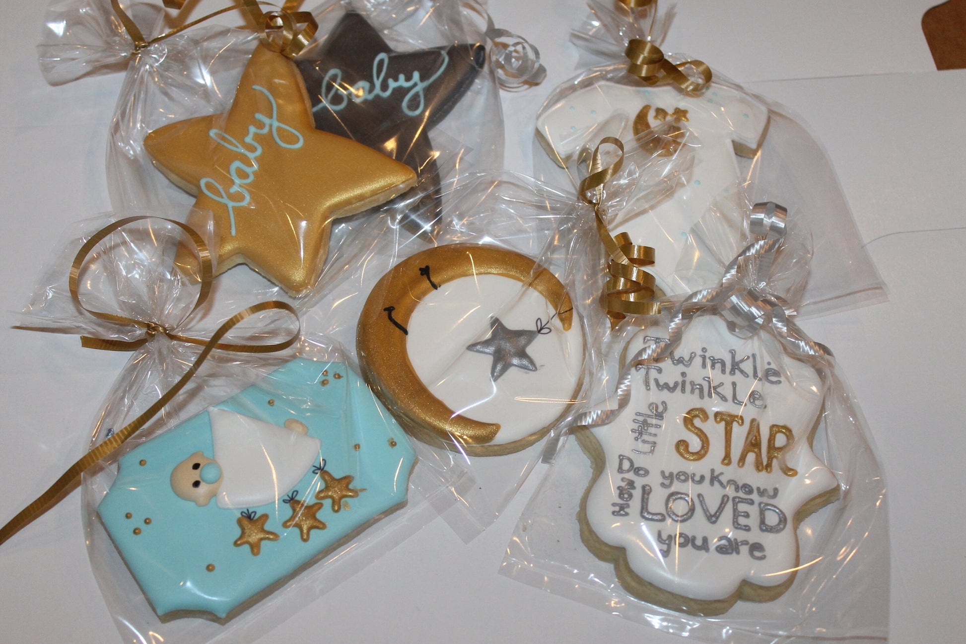 little star baby shower cookies One Dozen (12) - Ladybug bake shop