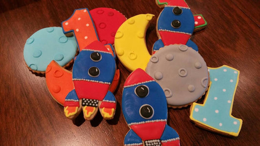 To the moon cookies One Dozen (12) - Ladybug bake shop