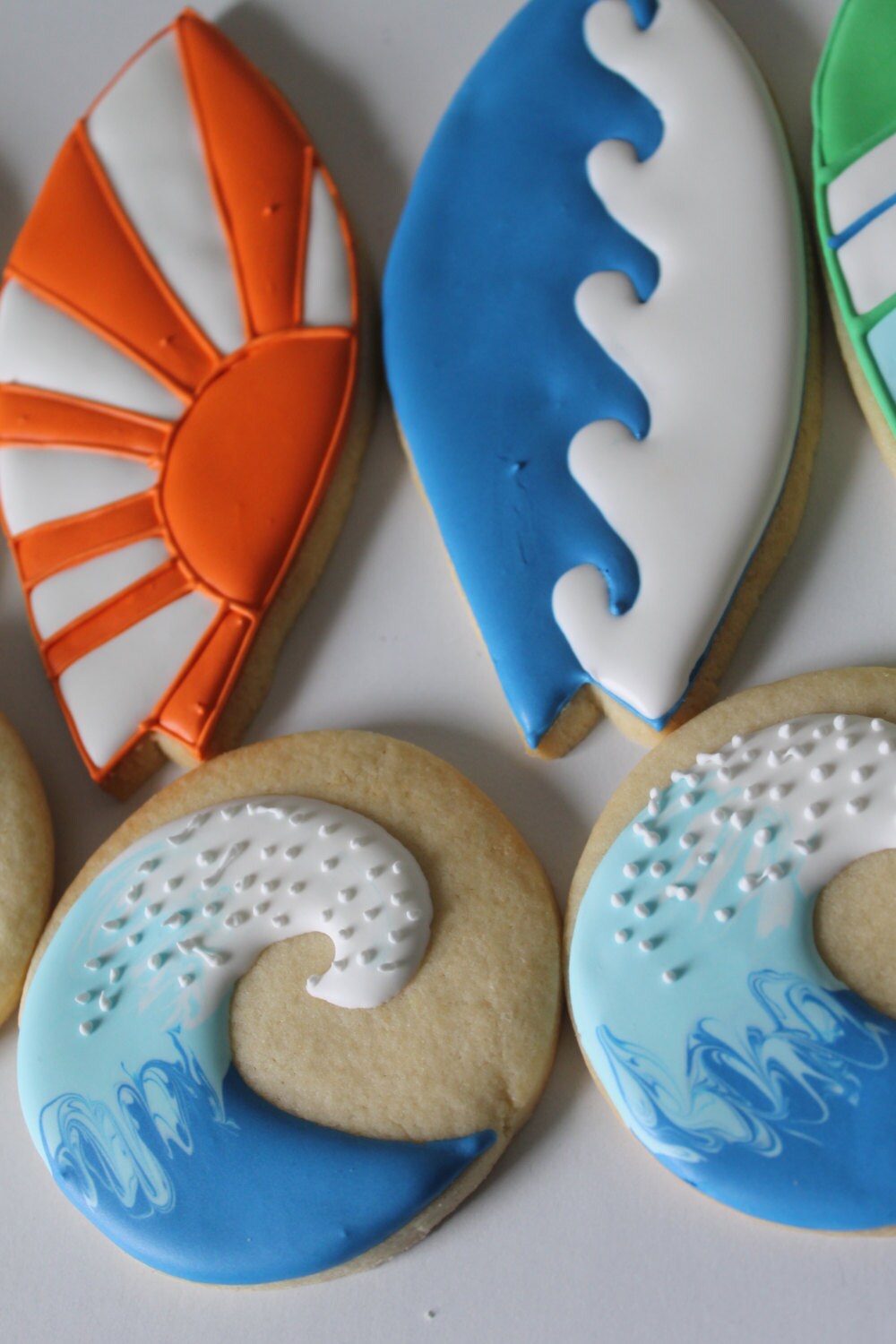 surfer cookies One Dozen (12) - Ladybug bake shop