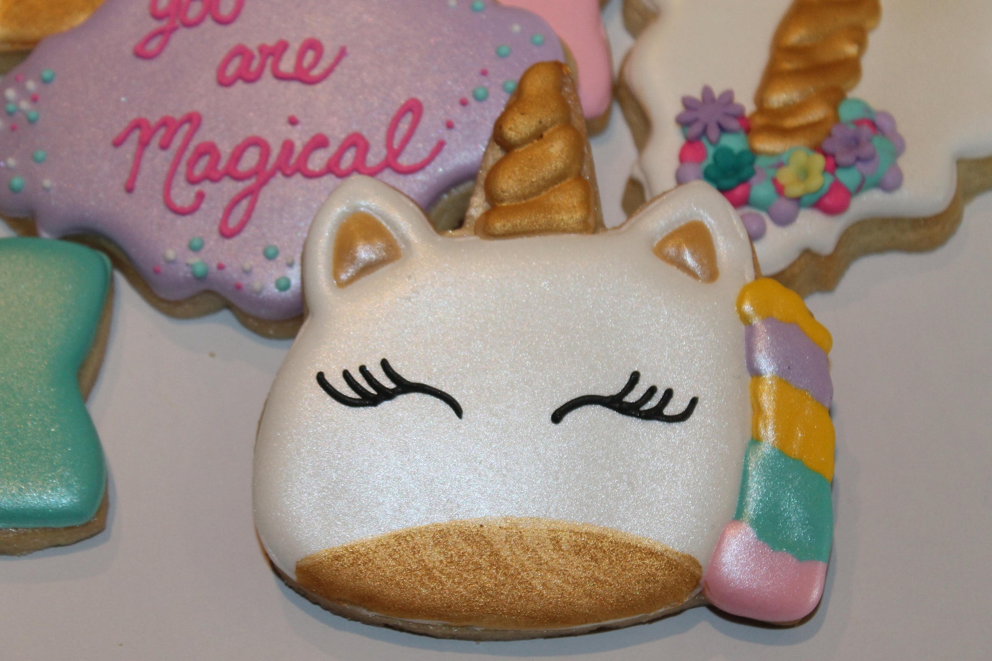 unicorn cookies One Dozen (12) - Ladybug bake shop