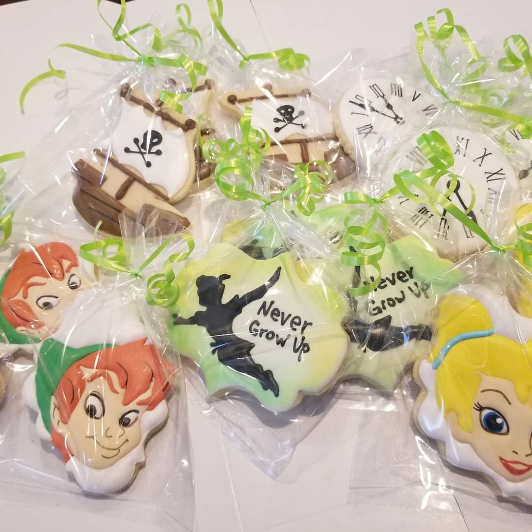 peter pan inspired cookies One Dozen (12) - Ladybug bake shop