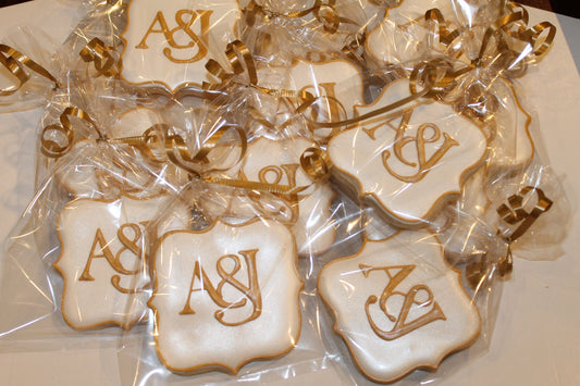 monogram cookies One Dozen (12) - Ladybug bake shop