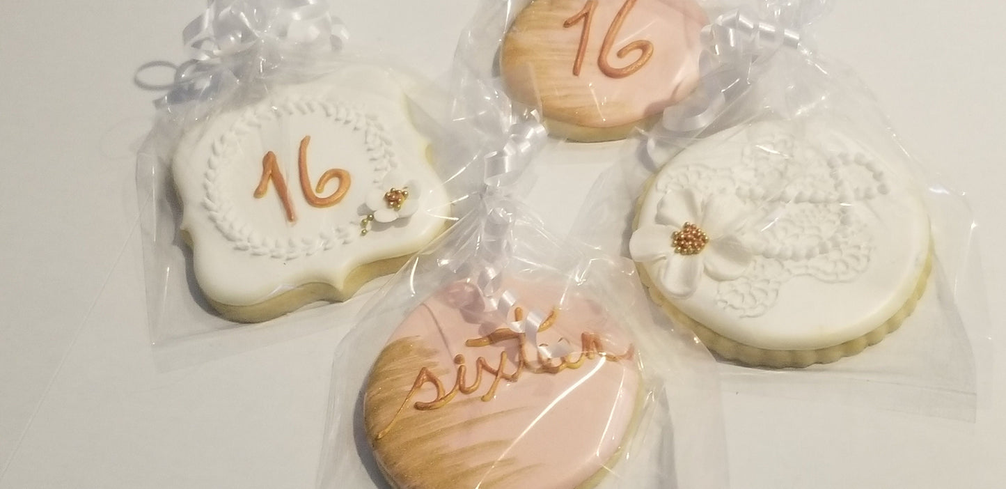 sweet 16 cookies One Dozen (12) - Ladybug bake shop