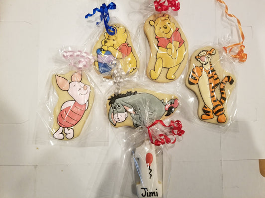 Pooh Cookies  (Inspired by Winnie the Pooh) One Dozen (12) - Ladybug bake shop