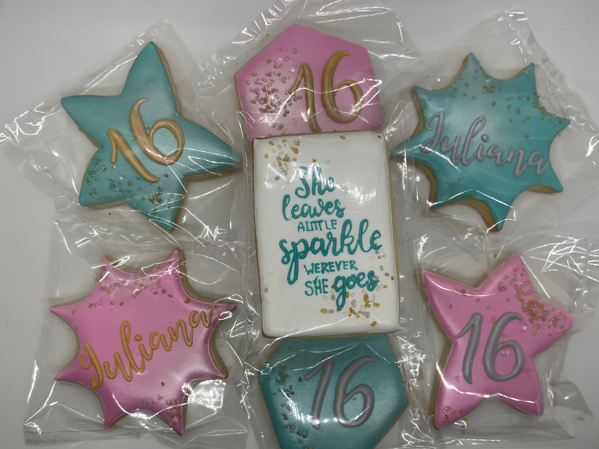 sweet sixteen Birthday cookies One Dozen (12) - Ladybug bake shop