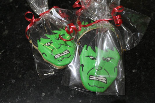 Superhero Cookies (Inspired by the Hulk) One Dozen (12) - Ladybug bake shop