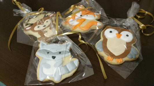 Woodland creatures cookies One Dozen (12) - Ladybug bake shop